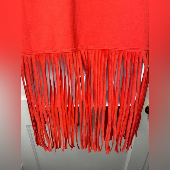CHICOS ZENERGY NWT 1 Annato Orange Natasha Fringe Vest - Picture 5 of 7